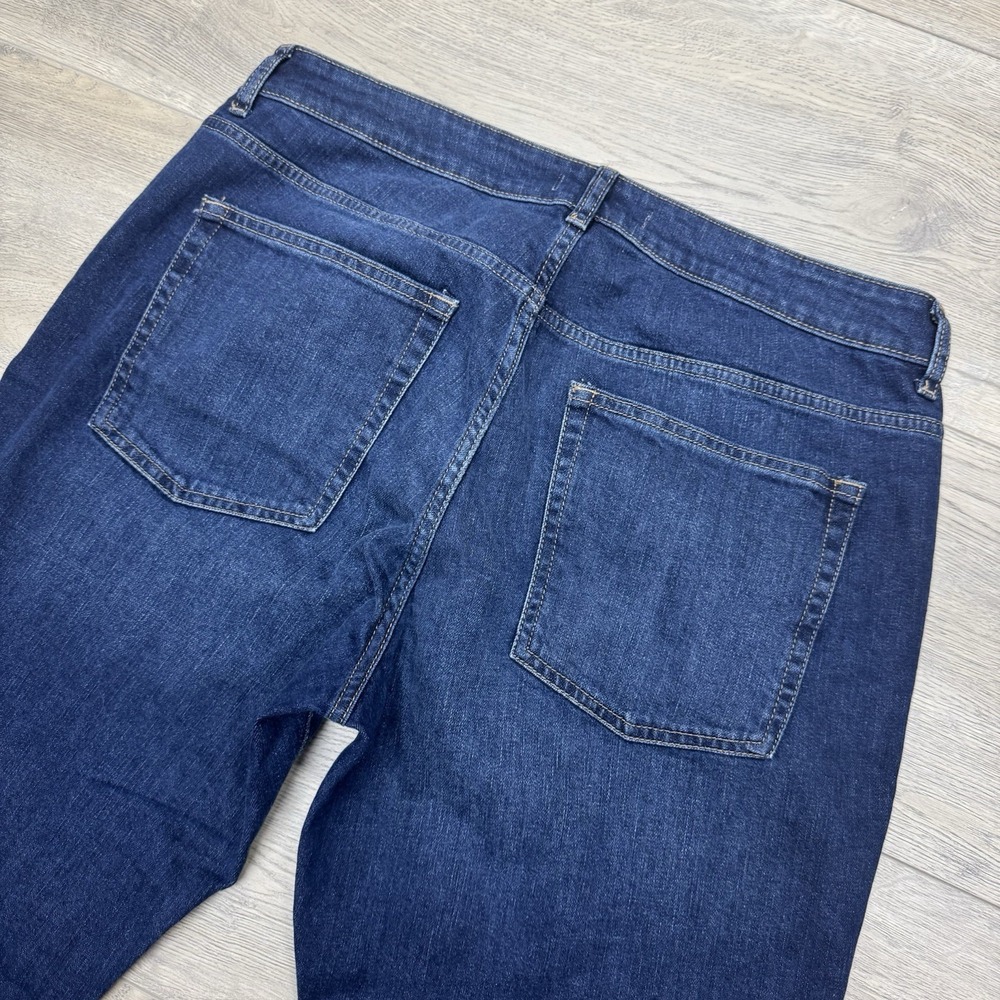 Warp + Weft Ord Chicago Straight Dark Wash Blue Jeans Men's Sz 36x30 Preppy Cash